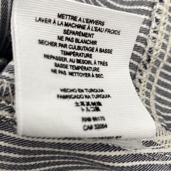 Free People Skinny Railroad Stripe Pants High-Rise‎ Stretch Cotton Blend Size 26 - Picture 12 of 12